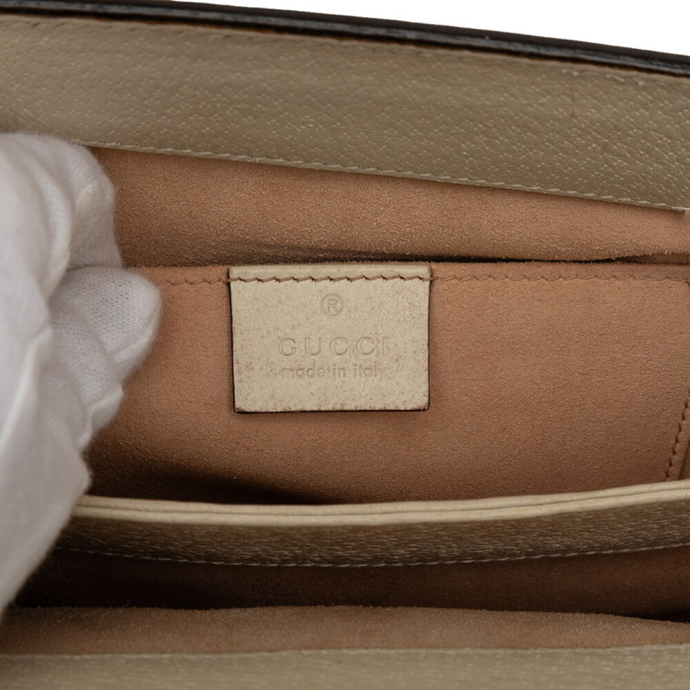 GUCCI Authentic Cream Leather Shoulder Bag - Picture 7 of 7
